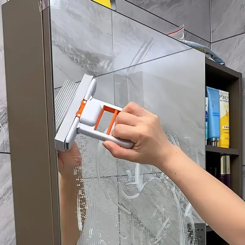 Mini Esfregão Retrátil 2 em 1 | Multifuncional para Limpeza Úmida e Seca | Ideal para Cozinha, Banheiro e Carro | Plástico Durável